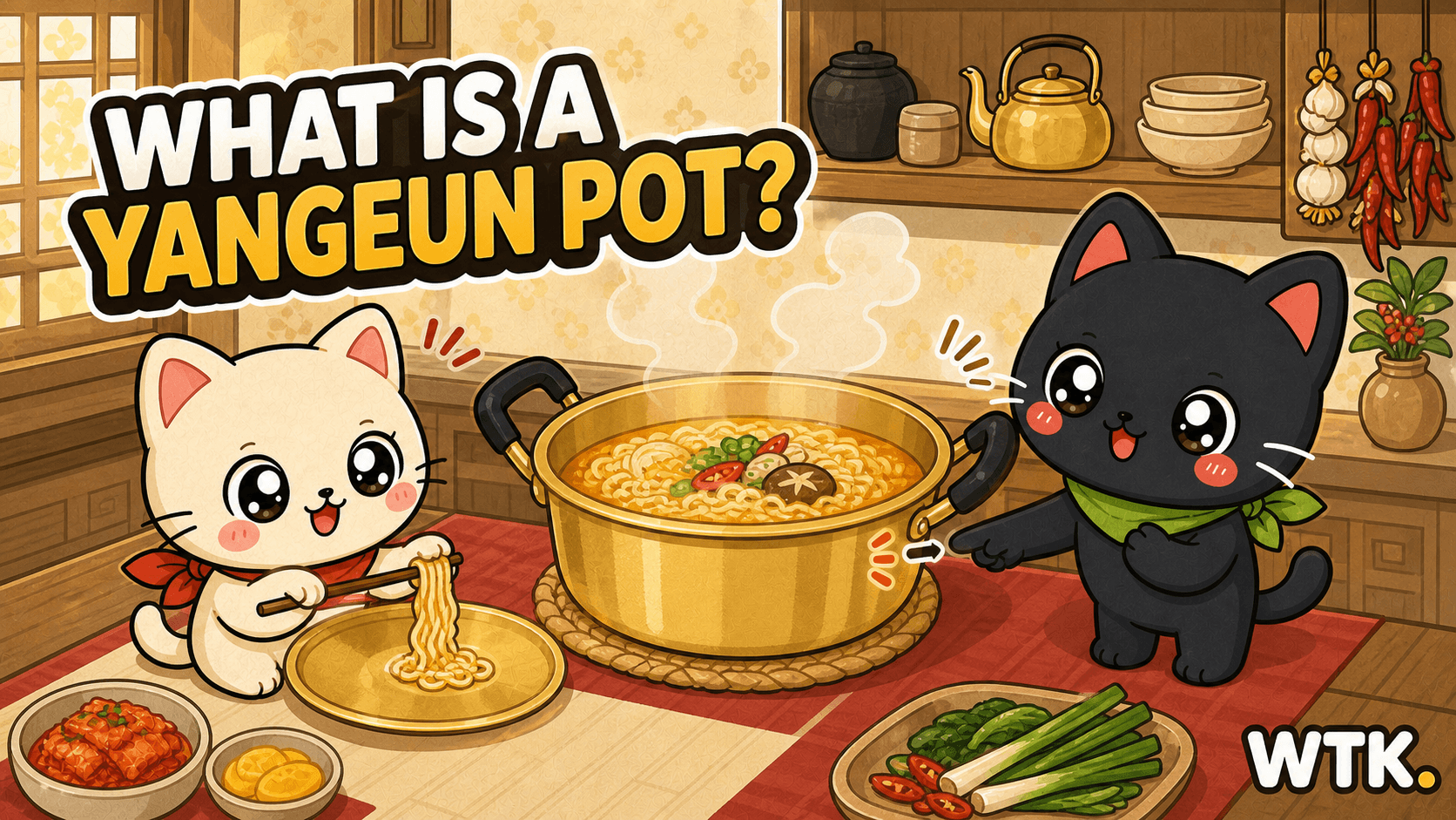 What Is a Yangeun Pot? — What the Korea cover art with ramen boiling in a gold Korean pot