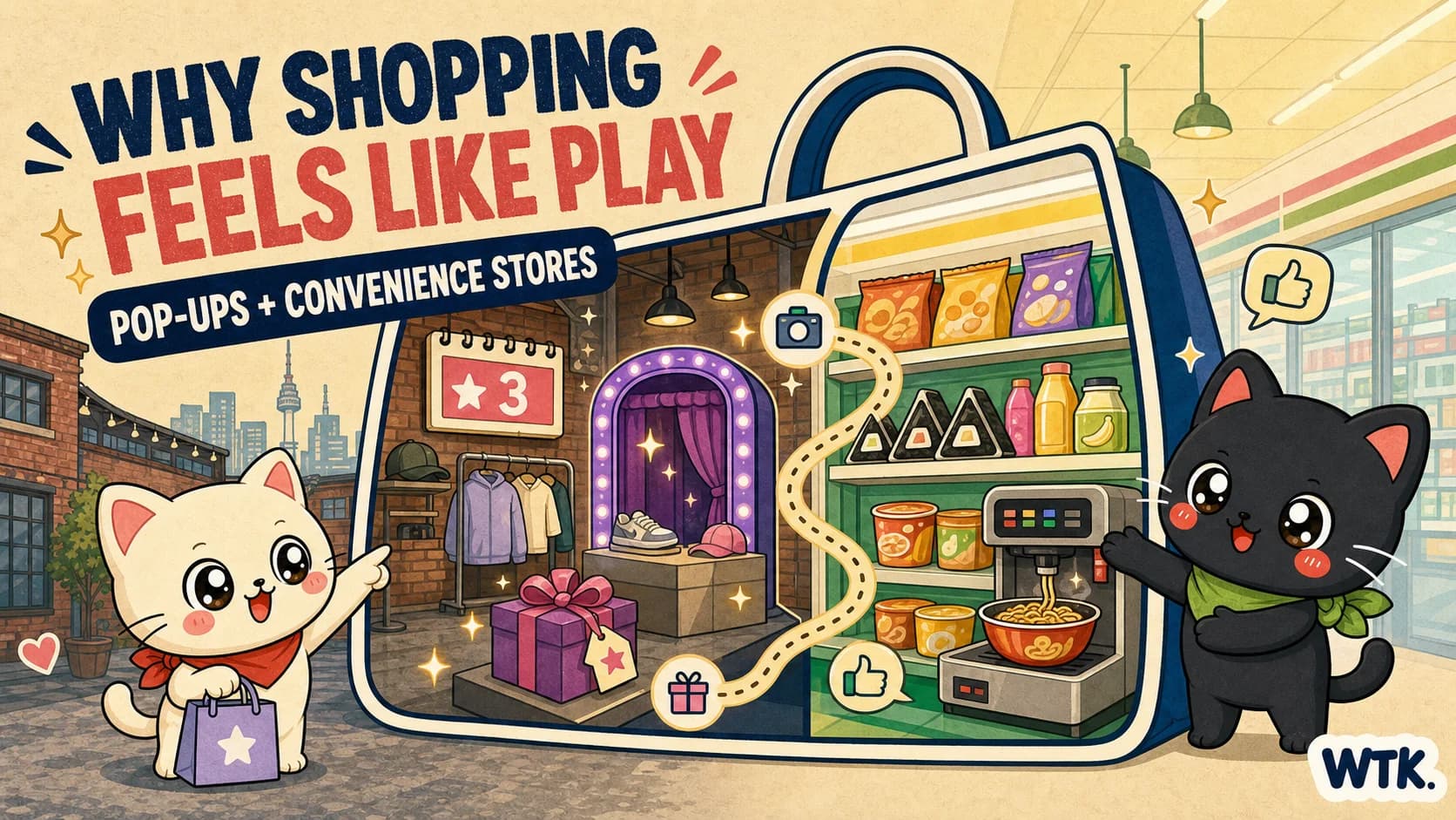 Why Shopping Feels Like Play — Bori explores a Seongsu pop-up while Hodu demonstrates a Korean convenience-store ramyeon machine inside one shopping-bag portal